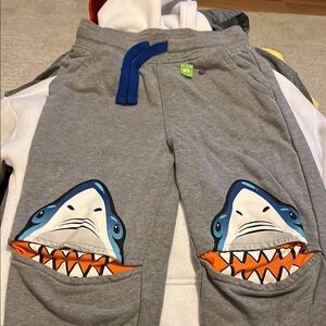 Shark Print Gray Kids Joggers size 7